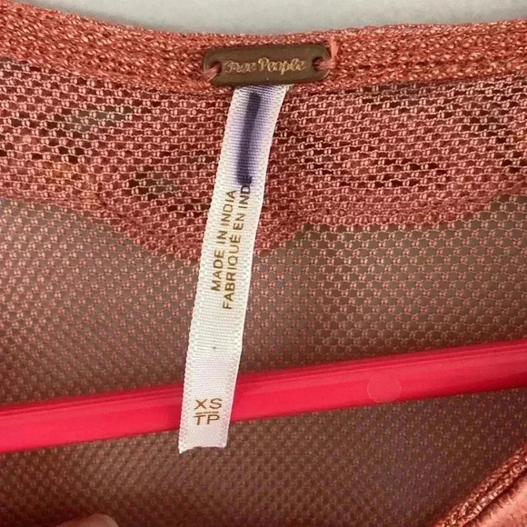 Sheer Peach Poncho Top from Free People size XS - Picture 3 of 3